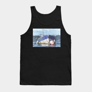 Boat and Buoy Digital Art Tank Top